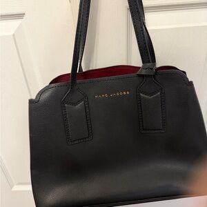 Marc Jacobs Black Leather Tote Bag